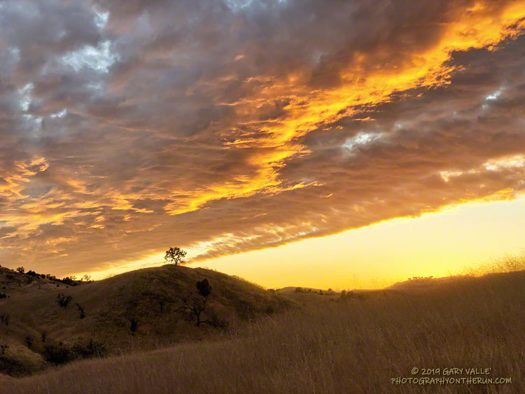 Colorful sunset at Upper Las Virgenes Canyon Open Space Preserve