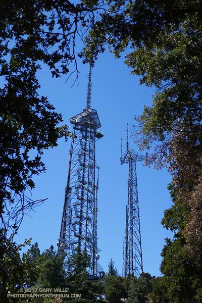 Antennae on the shoulder of Mt. Wilson at the top of the Kenyon Devore Trail. In the Mt. Disappointment 50K when you reach this point of the trail you have a little more than a half-mile to the Finish.