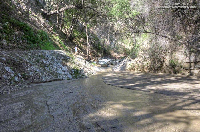 Sedimentation on Arroyo Seco upstream of Bear Creek