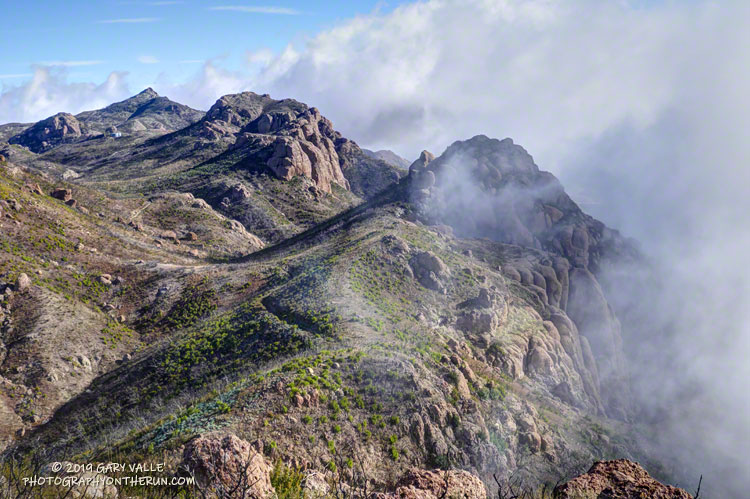 The Backbone Trail west of Exchange Peak, in the Boney Mountain Wilderness