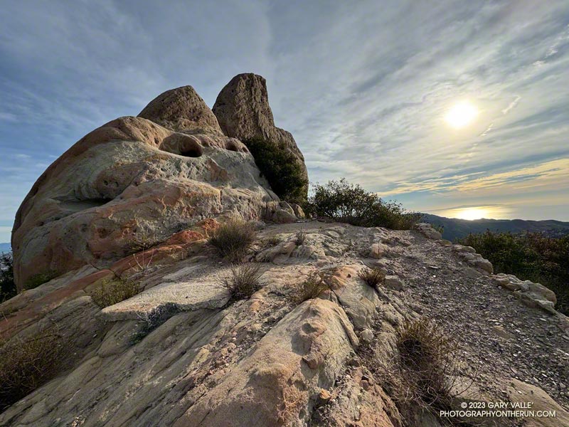 Rock formation along the Backbone Trail. Photography by Gary Valle'