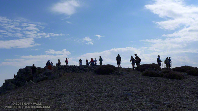 Hikers on the summit of Mt. Baldy