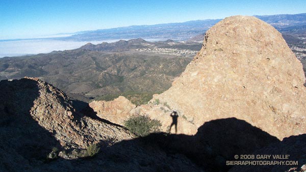 Airy summit on the western ridge on Boney Mountain`s north side.