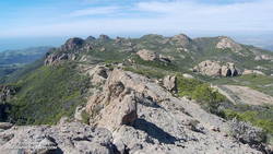 View west from Sandstone Peak of the Boney Mountain massif.