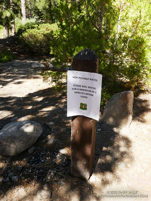 A ranger said that Buckhorn Campground had just reopened on July 24 and routine water tests needed to be completed.