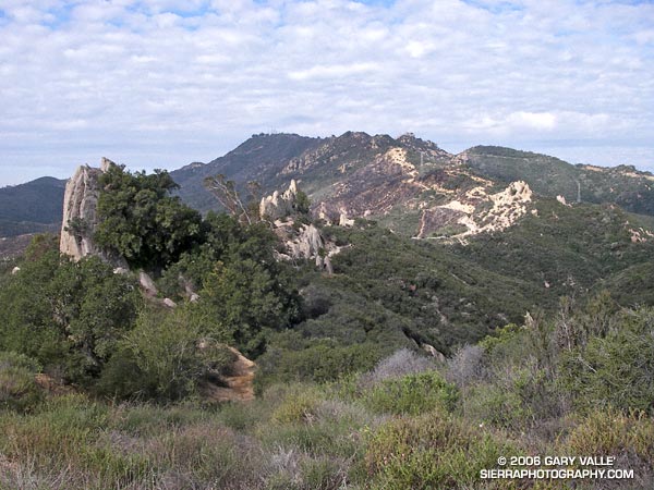 Rock formations along the Backbone Trail in Malibu Creek State Park.