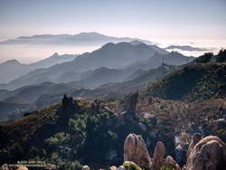 Santa Monica Mountains from the top of the Bulldog climb.