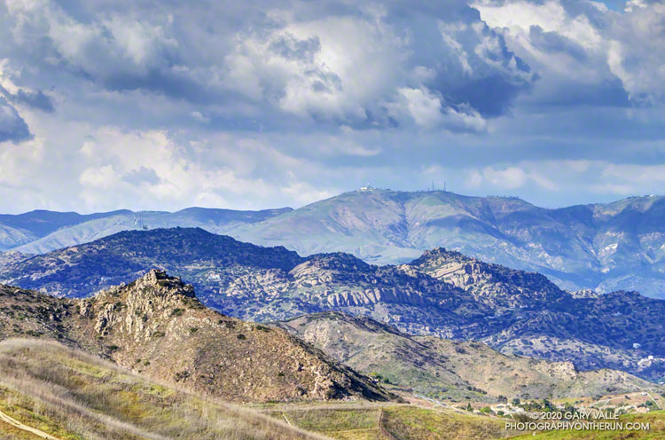 Castle Peak, Chatsworth Peak and Oat Mountain from Lasky Mesa