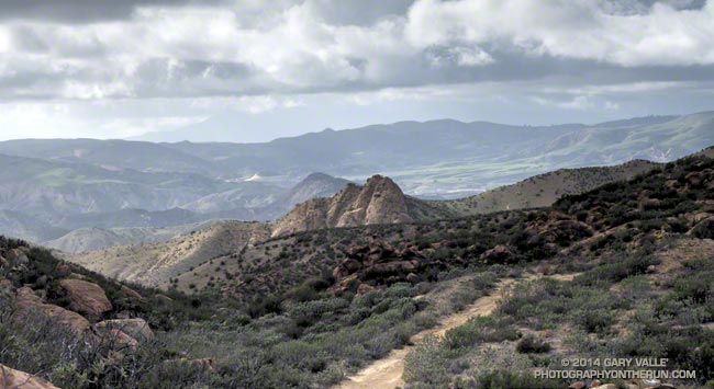 View northwest from Rocky Peak Road near its junction with the Chumash Trail