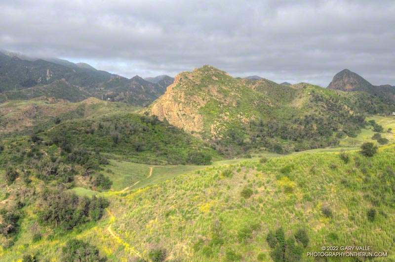 Sun and clouds in Malibu Creek State Park