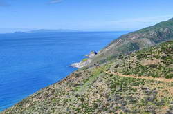 View of the Pacific, Anacapa Island and Santa Cruz Island from the Ray Miller Trail