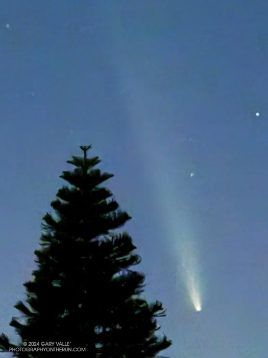 Comet Tsuchinshan-ATLAS the evening of September 13, 2024, from the northwest corner of the San Fernando Valley, in Los Angeles.