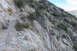 Exposed stretch of the Condor Peak Trail