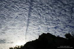 Contrail shadow near Los Angeles