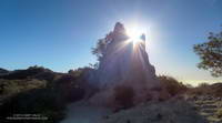 Rocks along the Backbone Trail near the top of Corral Canyon in the Santa Monica Mountains.