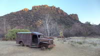 A cold December morning at the M*A*S*H site in Malibu Creek State Park.