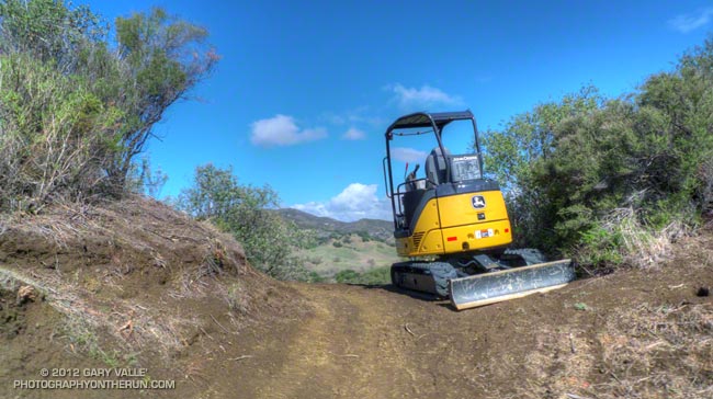 Excavator on the Tapia Spur Trail