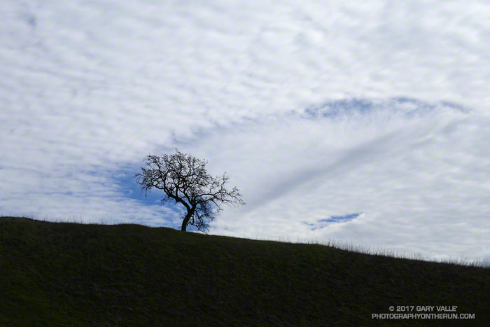 Fallstreak hole south of Calabasas on January 21, 2017.