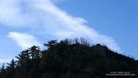 The southwest side of San Gabriel Peak was burned in the 2009 Station Fire.