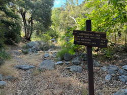 Gabrielino Trail sign at West Fork. (thumbnail)