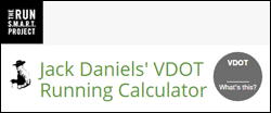 Jack Daniel's VDOT Running Calculator