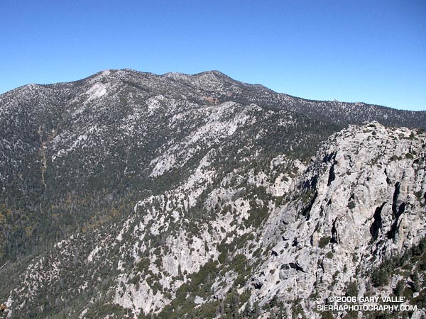 Slopes leading to Jean Peak and the summit area of Mt. San Jacinto.