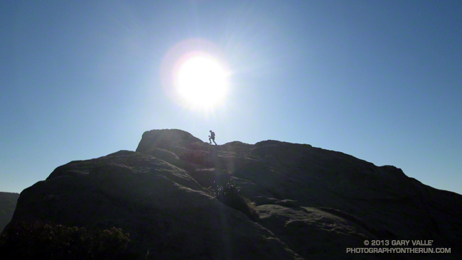 Joey Morrison on top of Eagle Rock during the 2013 Backbone Ultra