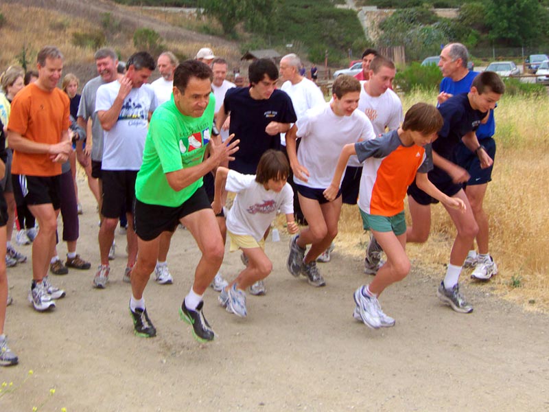 The start of the 5.2 mile Beast loop fun run.