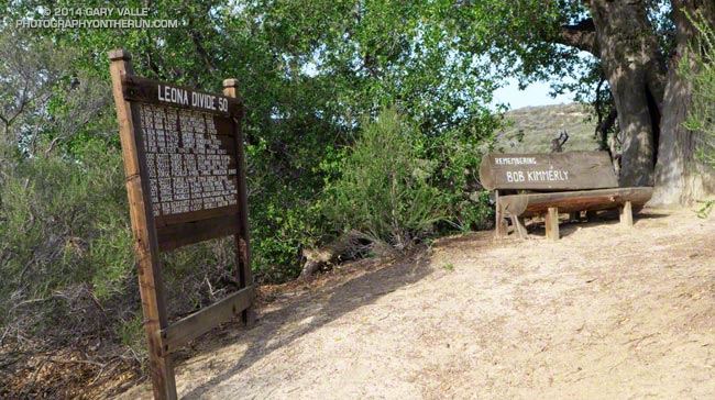 Bob Kimmerly bench on the Pacific Crest Trail