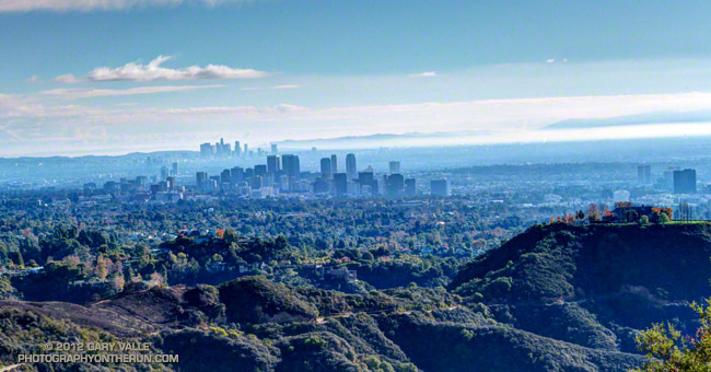 Century City and Downtown Los Angeles from the Backbone Trail in the Santa Monica Mountains