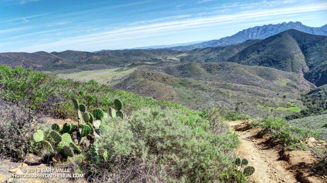 La Jolla Valley and Boney Mountain from the east side of Mugu Peak.