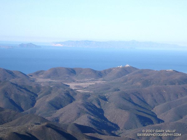 Laguna Peak, La Jolla Valley, and the Channel Islands (Anacapa and Santa Cruz) from Boney Mountain.