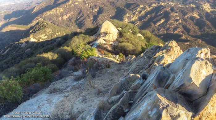 Looking down Topanga Lookout Ridge