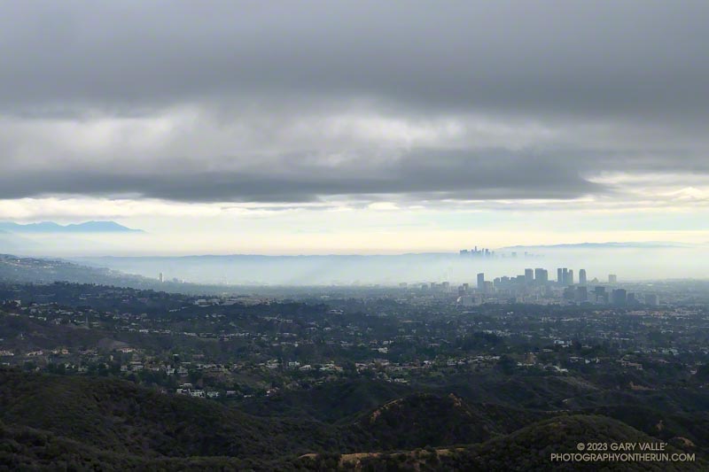 Loss Angeles Basin with storm approaching