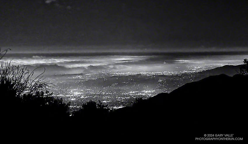 Predawn View From Mt. Wilson Before the Start of the ANFTR 25K