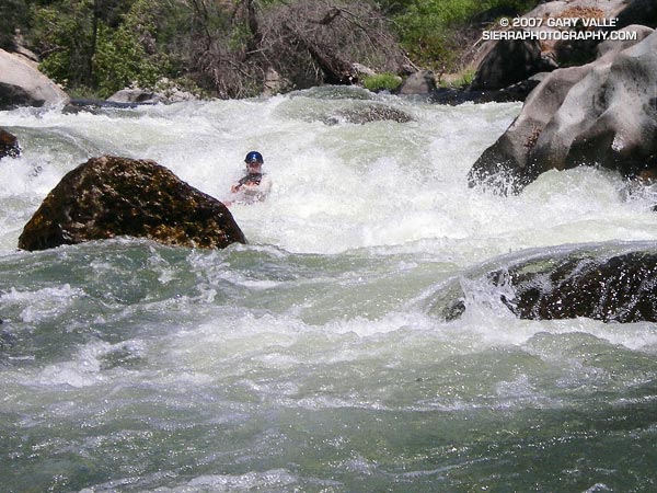 The class IV rapid Deadmans Curve on the Lower Kern River.