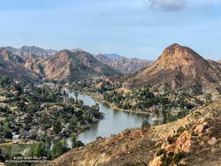 Malibou Lake and Sugarloaf from Lake Vista Ridge