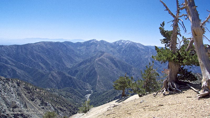 Pine Mountain, Dawson Peak, and Mt. San Antonio (Mt. Baldy) from Mt. Baden-Powell