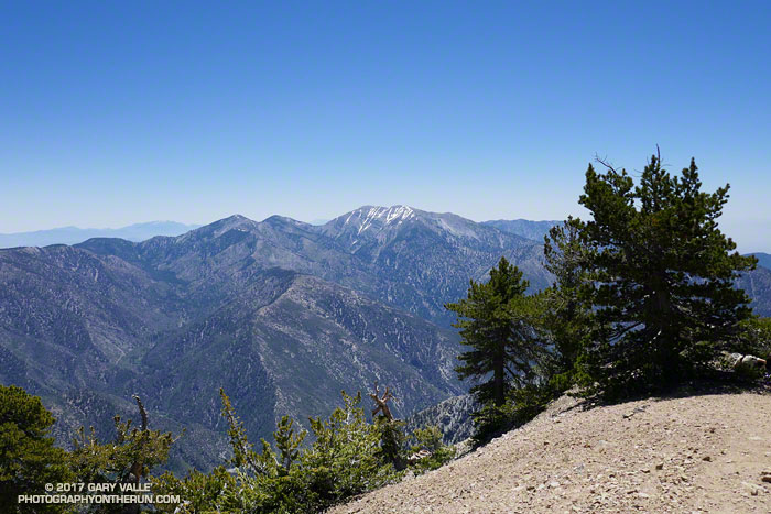 Pine Mountain, Dawson Peak and Mt. Baldy from the summit of Mt. Baden-Powell. May 27, 2017.
