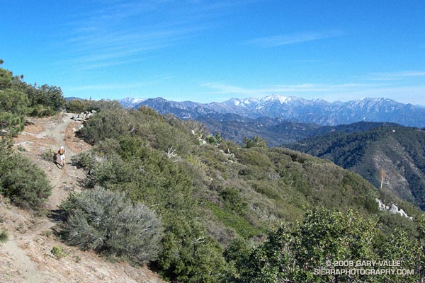 Mt. Baldy from near the summit of Strawberry Peak, in the San Gabriel Mountains.