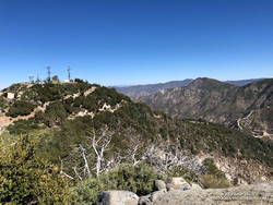 Mt. Disappointment (left) and Strawberry Peak from the San Gabriel Peak Trail.