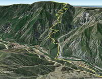 Google Earth image of Mt. Lukens and the Stone Canyon Trail