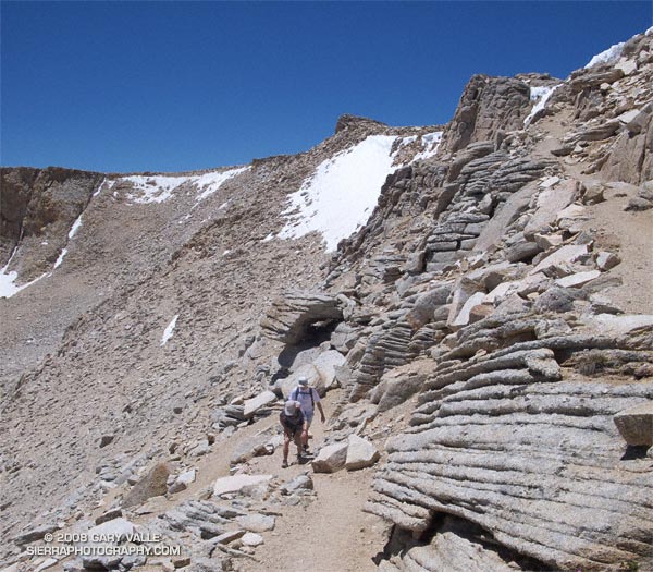 Nearing the top of New Army Pass (12,300'). July 5, 2008.
