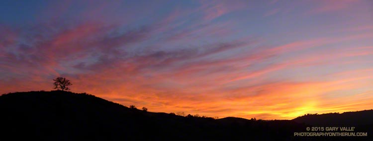 Sunset in open space area near Los Angeles