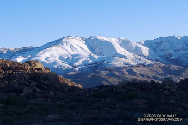 Snow on Oat Mountain. December 18, 2008.