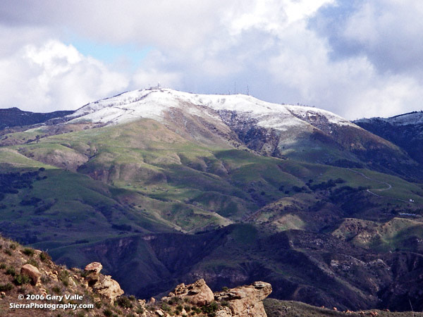 Snow on Oat Mountain. From the Rocky Peak fire road.