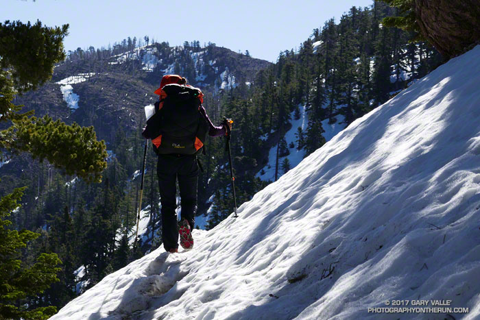 Snow on the Pacific Crest Trail near Little Jimmy Spring. April 2, 2017.