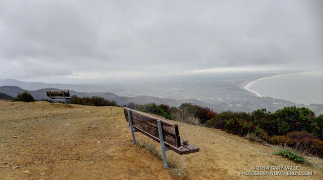 Showery view from Parker Mesa