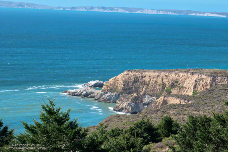 Point Resistance and Drakes Bay from the Sky Trail in Point Reyes National Seashore.