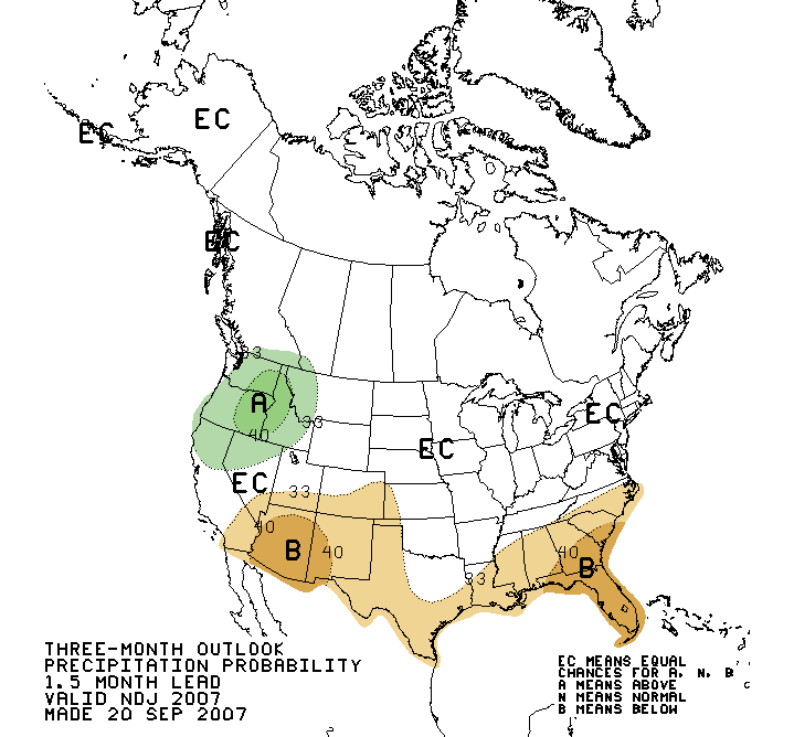 Nov-Dec-Jan Precipitation Outlook, issued September 20 by the Climate Prediction Center.